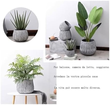 Flowerpot, Fibreglass Flower Pot with Drainage Holes for Indoor and Outdoor Large Calibre - Image 3