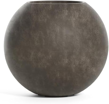 Orbo Globe Sphere Indoor/Outdoor Planter, 23x21in River Stone by Cosapots