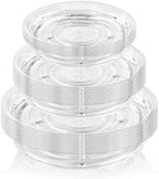 30 Pack Clear Plant Saucers for Indoors (10, 12, 14 inch) Flower Pot Saucers for Potted Plants Plant Plate Set Plant Trays for Indoors No Holes Plant Trays for Pots Bulk by UltraOutlet