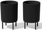 Veradek Demi Series Raised Planter - Round Planter with Stand by VeradekOutdoor