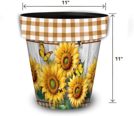 Briarwood Lane Summer Planter 11.75 x 11 x 11 Sunflower Duo Medium - Image 2