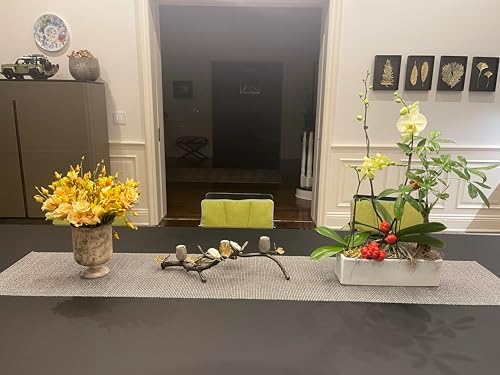 WGVI Long Rectangle Ceramic Planter Vase in White 12" x 4" x 4"H, Block Rectangular Terrarium Box Pot, Flower Arrangement, Table top Centerpiece, Home Decor Organization Storage Container, 6 Pcs. - Image 5