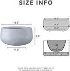 Kante Blue Gray Concrete Planter 18.5" Dia All-Weather Round Large Pot - Image 6