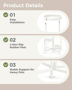 Bamworld Plant Stand Indoor Outdoor 5 Tier Corner Plant Shelf Metal Holder - Image 5