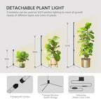 SANSI T10 Standing Grow Lights for Indoor Plants, Vertical Grow Light 4.4FT - Image 3
