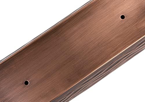 H Potter Succulent Planter Rectangular Plant Pot Flower Indoor Outdoor Window Box (Antique Copper Large) - Image 4