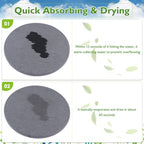 12Pcs Diatomaceous Earth Coaster 4/6/8inch Diatomite Plant Saucer Stone Plant Sourcer Instant Dry Water Absorbent Diatomite Tray Water Absorbent Plant Coasters Diatomaceous Earth Mat Absorbent Pad - Image 4