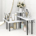 Homode Bathroom Counter Corner Shelf, 3 Tier Kitchen Countertop Organizer for Over The Sink, Make Up, Dresser Table, White Marble by Homode