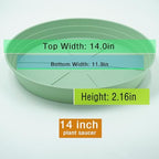 LWALRS Plant Saucer 14 Inch 4 Pack 6 8 10 12 14 16 18 20 25, Plastic Plant Trays for Pots，Extra-Deep Plant Water Dray Tray, Bird Bath Bowl, Heavy Flower Plant Saucers Indoors and Outdoor No Holes - Image 2