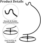 10 Pack Ornament Display Stands, 10.8" Height Metal Hanger Holder for Air Plants, Terrariums, Glass Globes, Crystal Balls - Christmas Wedding Home Office Decor (Black) - Image 3
