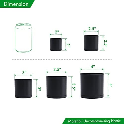 D'vine Dev 20-Pack Plastic Pots with Saucers, 2-4 in, Black, 74-U-B - Image 2