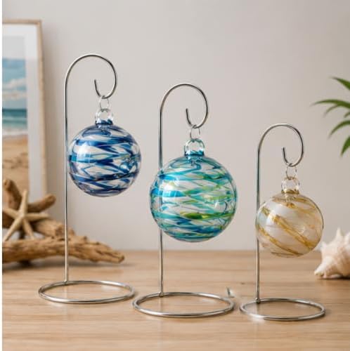 Christmas Ornament Stands Set of 20, Silver Chrome Metal Ornament Display Holders, 7 Inch Tabletop Hangers for Christmas Ornaments, Air Plant Terrariums, Holiday Crafts, Collectibles & Decorative Keepsakes - Image 5