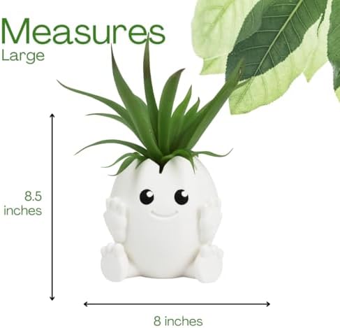 Chatelet Cute Egg Shell Planter | Unique Dinosaur Tabletop Indoor or Outdoor Planter Pot | Flowers, Succulents, or Vegetable Pot | Made in USA (Cute Egg, Large) - Image 4