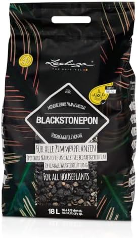LECHUZA BLACKSTONEPON Pre-Fertilized Black Mineral Soil, 4.1 US Dry gal by LECHUZA