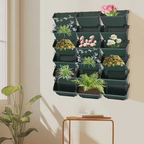18-Planter Vertical Garden Wall Planter with Auto Drip System - Image 2