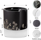 Nihow Self Watering Pots for Indoor Plants,8 Inch,Black Hand Painting - Image 2