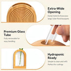 TBWIND Wooden Wall Vases Set of 3, Wall Planters with Glass Tube Kit - Image 3