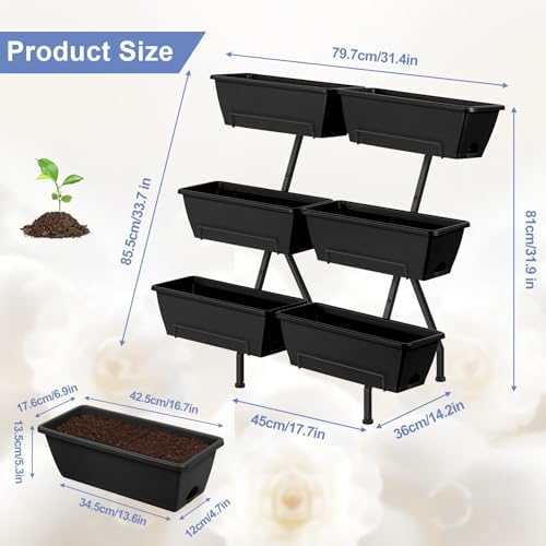 Raised Garden Beds Outdoor with Planter Boxes Vertical Raised Bed with Legs - Image 3