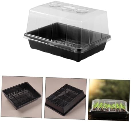 VOSAREA Seedling Growing Tray Set with High Humidity Dome Plastic Nursery Starter Tray for Flower Seedlings and Succulents for Indoor Gardening - Image 7