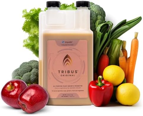 Tribus Organic Microbial Inoculant – Root Booster for Plants, Increases Plant Yield, Root Growth, Flower & Fruit Quality. Bloom Booster. Visible Root Growth in 24Hrs. Packaging May Vary. 33.8 oz by ImpelloBiosciences