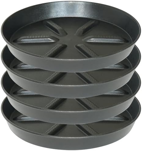 NIMYAU Large Plant Saucer 17 Inch 2 Pack, Thick Plastic Plant Tray for Big Planters, Heavy Duty Drip Tray for Outdoor Garden Flower Pot Saucers by NIMYAU