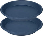 2 Pack of 16 inch Plant Saucer, Large Plant Tray, Heavy Sturdy Plant Drainage Tray for Indoors, Bird Bath Bowls, Sturdy 18 inch Plastic Pot Tray for Planter (Blue) by Unknown