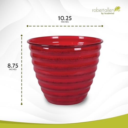 Headwind Robert Allen Ironstone Decorative Planter Avondale Classic Collection, Autumn Blaze, 10-Inch - Image 2