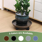 12 Packs Plant Caddy with Wheels 11.8" Plastic Rolling Plant Dolly Coasters Heavy-Duty Wheeled Planter Mover Rollers Indoor Outdoor Wheeled Flower Pot Base Suacers with Casters, Brown - Image 5