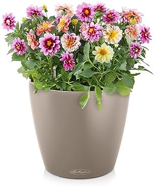 Lechuza Classico Color 35 Sand Brown, Self-Watering Round Planter, D13.8 H11.8 in - Image 2