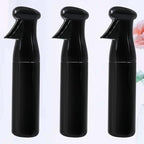 Hand Press Spray Bottle Sleek Modern Design 3pcs with Big Capacity Glass and Abs Material, Dishwasher Safe Long-term Storage Solution Black for Home and Salon Use - Image 3