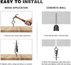 2.36IN Ceiling Screw Hooks for Hanging Plants, Safety Buckle, 80 Pcs - Image 5