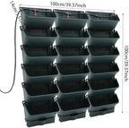 Self-Watering Wall-Mounted Planter, Vertical Garden Planter Set with 18 Pots, Stackable Plant Grow Pots with Electronic Timer for Growing Veggies, Fruits, Herbs, Flowers. - Image 4