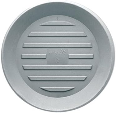 Crescent Garden Universal Round Planter Saucer, Durable Drainage Dish for Plant Pots, Heavy-Duty Plant Dishes Saucer, Indoor & Outdoor Plant Trays - Ash (13 inch Inner, 18 inch Outer Diameter) by CrescentGarden