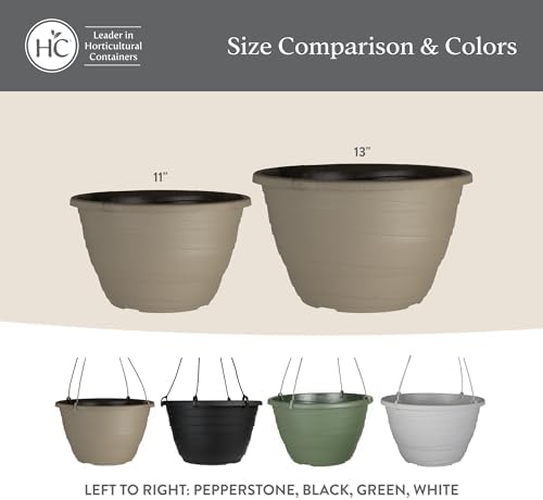 The HC Companies Wrapt Hanging Planters - Lightweight Plant Pot Hanger for Hanging Plants, Vegetables & Herbs - Outdoor & Indoor Hanging Basket for Plants (13" Black, Pack of 1) - Image 6
