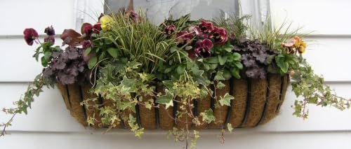 55in Steel Window Hayrack Planter PVC Coated Black 55in x 12in x 12in - Image 3