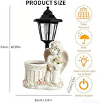 Angel Boy Garden Statue with Solar Lantern and Flowerpot Decor, Outdoor Solar Angel Garden Statue for Garden Lawn Patio Yard Decor Unique Housewarming Birthday Gifts for Women Mom - Image 5
