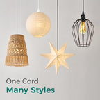 DiCUNO Pendant Light Cord, for Hanging Paper Lantern, 13 Ft, Black, 4-Pack - Image 5