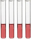 EISCO 48PK Test Tubes, 15ml - Borosilicate 3.3 Glass - 1.2mm Thick Walls, Beaded Rim - Superior Heat & Chemical Durability - 5.25" Tall, 0.6" Diameter by EiscoLabs