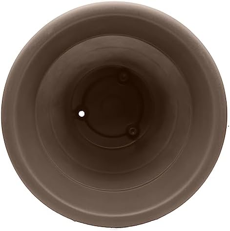 The HC Companies 30 Inch Terrazzo Large Round Planter - Rolled Rim Weather Resistant Decorative Plastic Plant Pot with Drainage for Indoor Outdoor Use, Chocolate - Image 7
