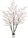 Caxchiling Artificial Cherry Blossom Tree 6FT, Pink Faux Floor Tree by Caxchiling