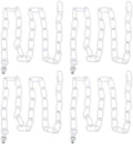 PATIKIL 3 ft Light Fixture Chain, 4 Set Lighting Chain Metal Looping Link with Quick Link Screw Lock Connectors Up to 110 lbs for Pendant Lights Chandeliers Swag Lights, White by PATIKIL