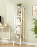 Hzuaneri Ladder Shelf, Bookshelf, Freestanding Corner Storage Shelf - Image 7