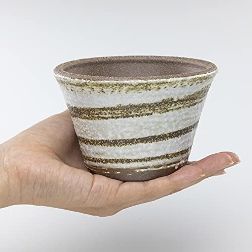 Wazakura Banko Series Small Handmade Rounded Ceramic Bonsai Pot - Image 3