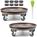 2 Pack 14.6 Inch Metal Plant Caddy, Copper by YUFDA