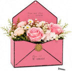 7.3 Inch Metal Envelope Wall Planter Farmhouse Decor Retro Pink by Unknown