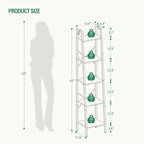 Hzuaneri Ladder Shelf, Bookshelf, Freestanding Corner Storage Shelf - Image 2