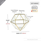 WGV Geometric Planter Terrarium, Width 7.5" Height 6" Clear Glass Gold Frame DIY Succulent air Plant Miniature Fairy Garden Windowsill Tabletop Decor, Globe 1 Piece - Image 2