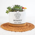 Personalized Dog Memorial Gift Planter, Dog Sympathy Gift - Pet Memorial, Pet Memorial Planter Pot with Bamboo Tray, Custom Pets Condolences Loss Gifts, Dog Memorial Gifts Plant Pot, 4 - Image 3