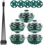 Seed Starter Tray with Built-in LED Grow Light, Adjustable Vent Humidity Dome Germination Box, Breathable Plant Seed Starting Pots, Indoor Garden Greenhouse Seedling (3-12 Cell Square) - Image 3