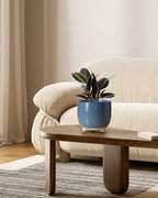 LE TAUCI Ceramic Plant Pots, 5.1 + 6.4 Inch, Set of 2, Reactive Glaze Blue - Image 2